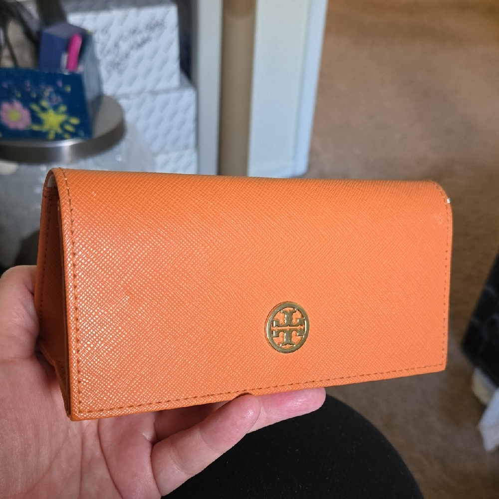 Tory Burch Vibrant Orange Sunglasses Case